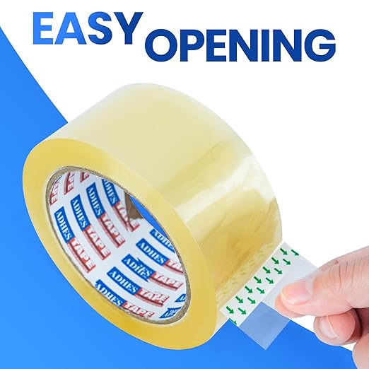 ADHES Packing Tape, 12 Rolls 1.88 inch x 60 Yards Clear Duct Tape 2.7Mil Heavy Duty Shipping Tape for Moving Boxes, Shipping, Mailing