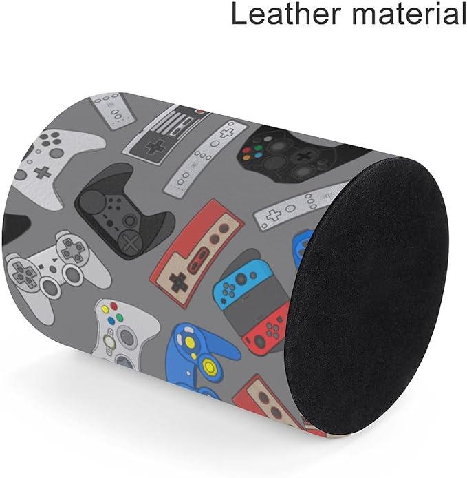 Funny Video Game Pen Holder Pencil Organizer Cute Pencil Cup Desk Decor Makeup Brush Holder PU Multifunctional Office Suppliesfor Home Classroom School