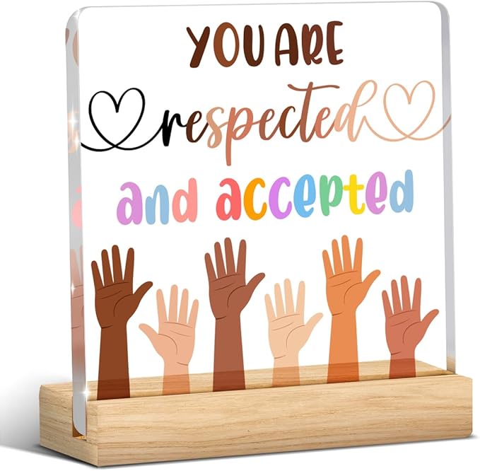 Therapy Counseling Office Decor, Counselor Office Must Haves, School Counselor Gifts, Gifts for Women Psychologist School Counselor, Acrylic Sign with Wooden Stand for Halloween Christmas Gift