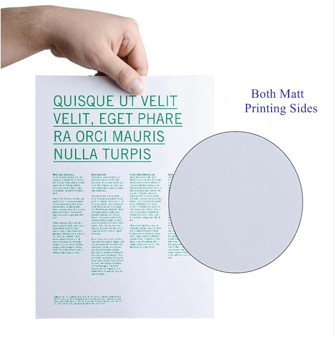 Uinkit 100 Sheets Thin Matte Presentation Paper letter size Double Sided 8.5x11 38lb 140gsm Printable on Both Sides Brochure Photos Picture Poster Playbill Flyer Coated for laser and Inkjet Printer