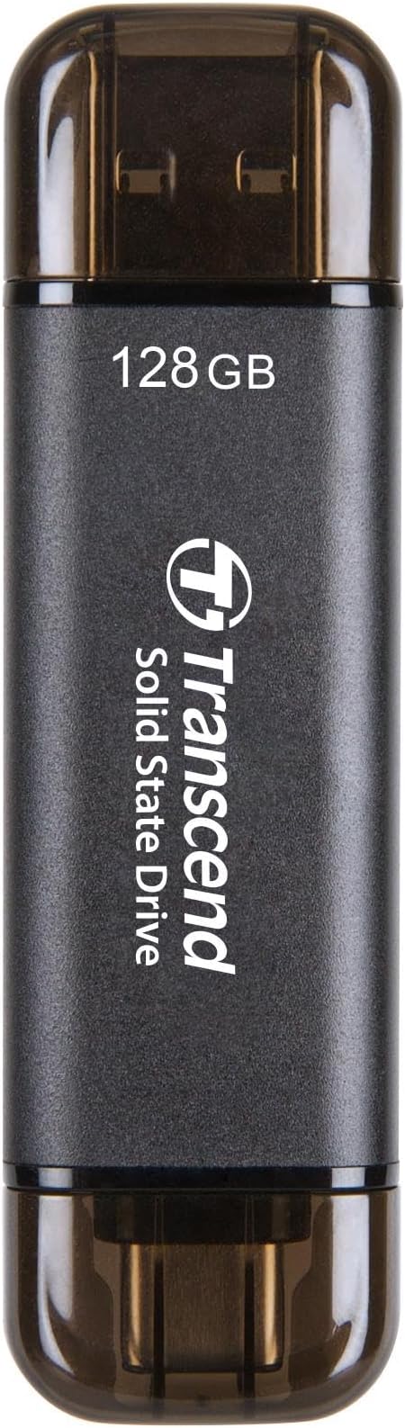Transcend 128GB External SSD, Up to 1,050MB/s, Dual USB Flash Drive for iPhone&iPad&Mac, Windows&Android, Tablet&PC, Smart TV, USB 3.2 Gen 2 Thumb Drive Photo Stick, 2-in-1 Type C &Type A Memory Stick
