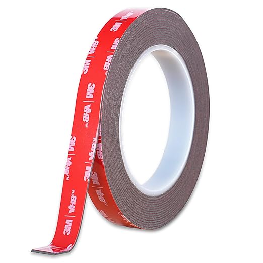 Double Sided Adhesive Tape Heavy Duty, Waterproof mounting Foam Tape, 16.4FT Length, 0.6IN Width, High Temperature Resistant Adhesive Tape for car, Household, Office or Parties, LED Strips
