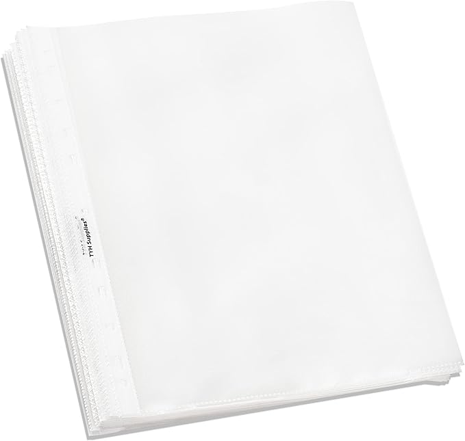 TYH Supplies 1000 Pack Heavy Duty Clear Sheet Protectors for 3 Ring Binder | 8.5 x 11 Inch | Non Glare 11 Hole Plastic Page Protectors for Home, Office, and School | Top Loader Plastic Sleeves