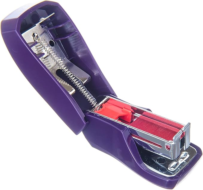 Aria Premium Back to School Mini Stapler Set of 4 - with Built-in Staple Removers, 2000 Standard Staples Included - for Office, School,Travel, Blue, Pink, Purple, Green,