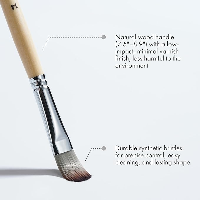 ARTIFY 25-Piece Professional Paint Brush Set – Expert Series Synthetic Nylon Brushes for Acrylic, Oil, Watercolor, Gouache – No Shedding, Canvas Roll Case & Palette Knife, Artist Gifts Art Supplies