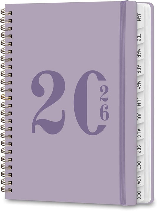 2026 Planner, Weekly and Monthly Calendar Agenda Book, Jan 2026 - Dec 2026, Hardcover Planning Academic Planner for Office School Supplies and Desk Accessories - A5 (6.3'' x 8.5'')