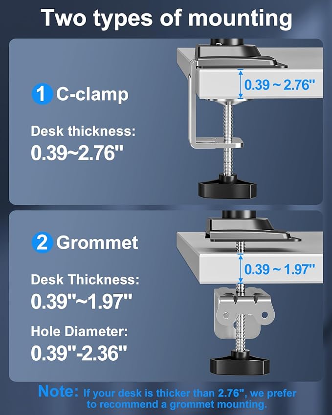 Single Monitor Mount Holds Max 22lbs, 13-32 inch Monitor Desk Mount, Height Adjustable Tall Monitors Arm, Monitors Stand with Tilt Swivel Rotation, VESA 75 100mm, Black, Freelift