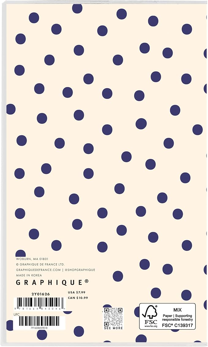 Graphique 2 Year Pocket Planner | 29 Month Organizer, Aug. 2025 – Dec. 2027| Monthly Calendar & Notes Spreads | Marked Holidays | Classic Charm | 3.75” x 6"