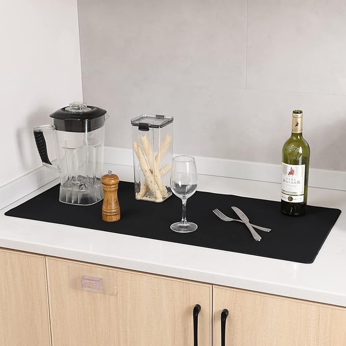 ALOANES Large Gaming Mouse Pad with Non-Slip Rubber Base,Stitched Edge,Desk mat for Laptop,Computer & PC, Wristing Pad for Gamer,Office & Home,Classic Black XL 11.81''x31.50''x0.12''