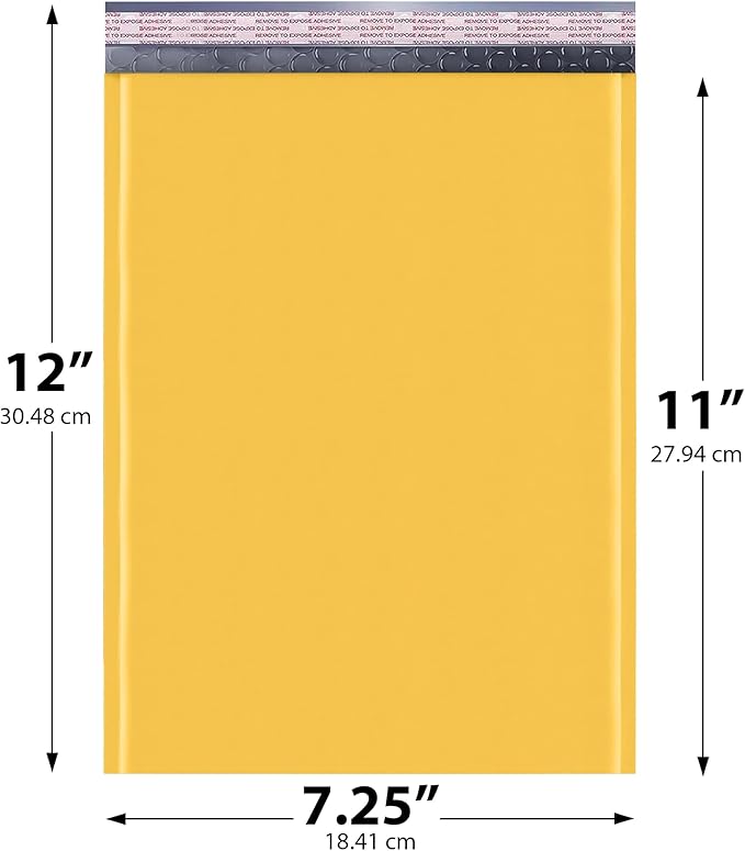 Kraft Bubble Mailers 7.25x12 inch #1 | Self Seal Padded Envelopes | Cushioned Bubble Mailer | Usable Size 7.25x11 | Lightweight mailing Shipping Bags | 200 Pack Bulk | Made in USA