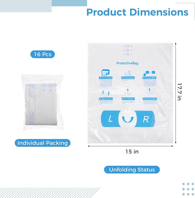 Foam Bags For Shipping 16 PCS 15×18 Inch, Handy Temperature-Activated Expanding Pouches, Instant Pack Quick Packaging - Protective Parcel Solution