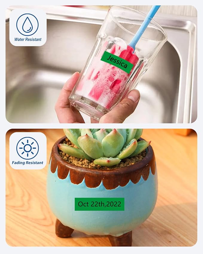 Tze Tz Tape 18mm 0.7 Laminated Green Compatible for Brother P Touch Label Maker Tape TZe-741 TZe741 Label Tape for PT D400 D600 D610 P710BT, Black on Green, 3/4 Inch x 26.2 Feet, 3-Pack