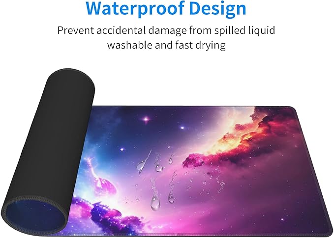 Colorful Night Sky Extended Big Mouse Pad Large,XL Gaming Mouse Pad Desk Pad,31.5x11.8inch Long Computer Keyboard Mouse Mat Mousepad with 3mm Non-Slip Base for Home Office Work