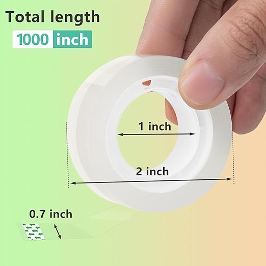 OWLKELA 12 Rolls Clear Tape Refills, Transparent Tape, All-Purpose Transparent Glossy Tape Rolls for Office, Home, School（60U）