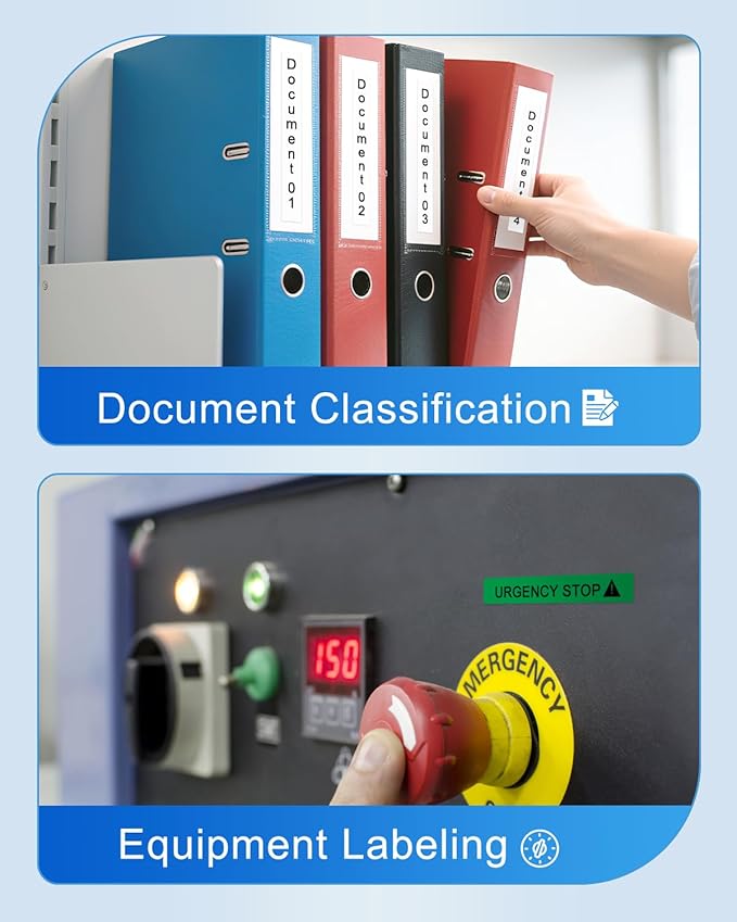 BOYEEZON 6PK Compatible for DYMO D1 12mm Color Label Tape (45013 45010 45016 45017 45018 45019) D1 12mm Refills Color Combo Set for Dymo Labelmanager 280 160 360D 450 Duo, 1/2In x 23Ft