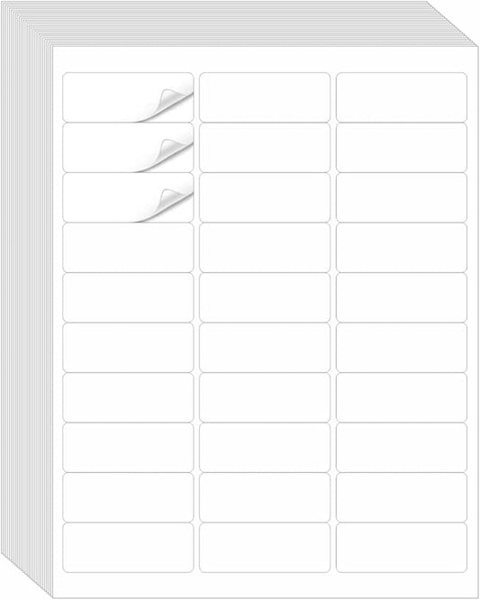 Address Labels, JIQEZNL Premium 1" x 2-5/8" Mailing Labels for Envelopes, 3000 Address Label Sticker Paper for Laser/Ink Jet Printer, White Blank Printable Sticker Labels 30 Per Sheet 8.5"×11"