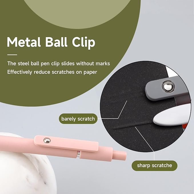 Gel Pens, 10 Pcs 0.5mm Fine Point Smooth Writing Pens High-End Series Black Ink Pens for Journaling Note Taking, School Office Supplies for Women Men (10 Pcs Mixed colors)