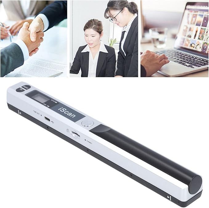 Portable Scanner, Mobile Document Scanner A4 Scanning for Photo (Silver)