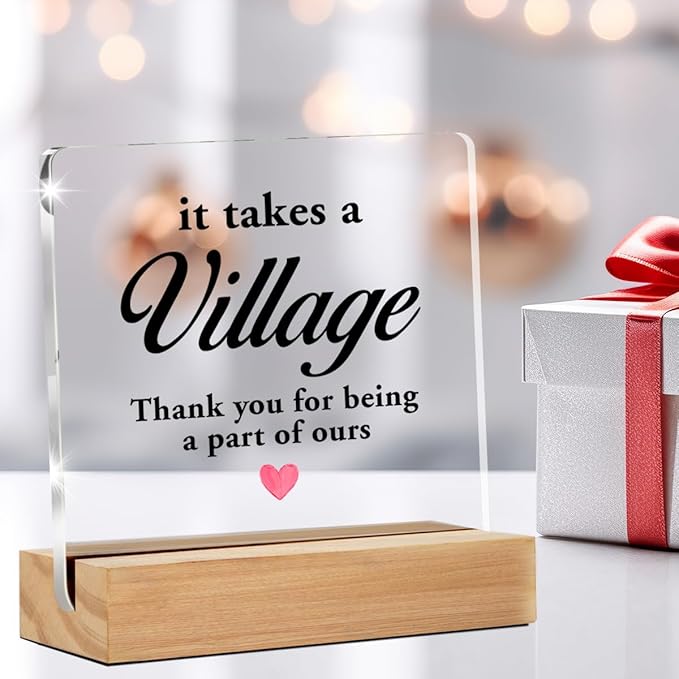 Thank You Gifts for Women Men Friends - Appreciation Gifts for Coworkers Colleague - Gratitude Gift Ideas - Thank You Gift Clear Desk Sign Decor Home Office Desk Decor (4 x 4 Inches)