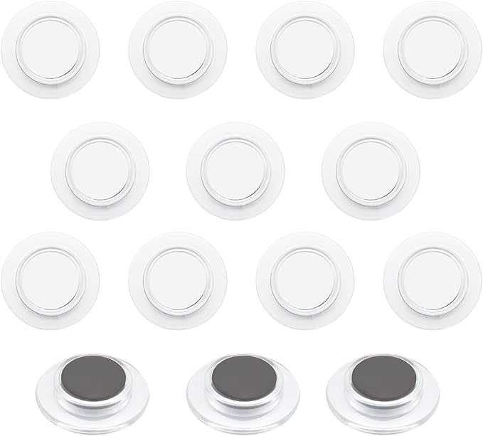 ZDZBLX Fridge Magnets, 14 Pack Magnet Strong Magnets Refrigerator Magnets Small Magnets for Whiteboard, Heavy Duty Magnets Mini Magnets Cute Round Magnets for Fridge, Locker, Classroom, Office (White)