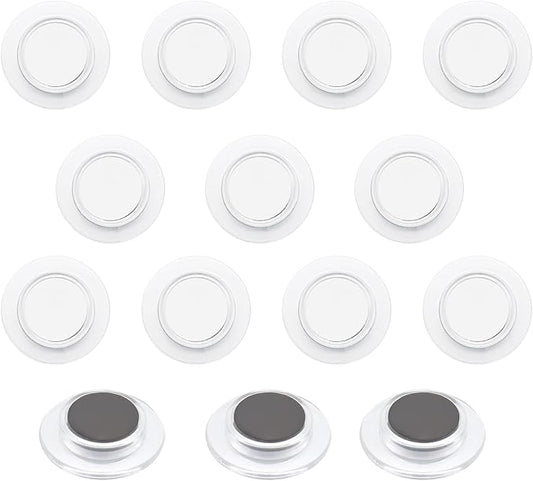 ZDZBLX Fridge Magnets, 14 Pack Magnet Strong Magnets Refrigerator Magnets Small Magnets for Whiteboard, Heavy Duty Magnets Mini Magnets Cute Round Magnets for Fridge, Locker, Classroom, Office (White)