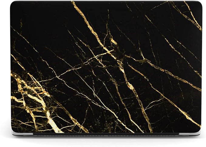 Case Compatible with MacBook Air 11 Inch Model A1370 & A1465, 2 in 1 Matte Plastic Laptop Hard Shell Snap on Case Bundle with Keyboard Cover for Mac Air 11,6" - Black Marble