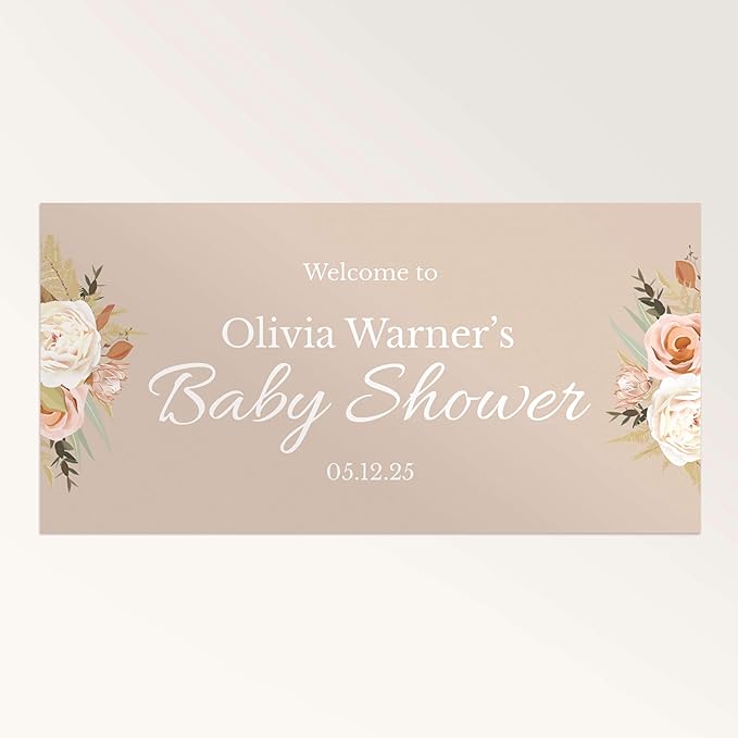 Staples Custom Scrim Vinyl Banner - 48W" x 24L" Quote Banner with 4 Grommets - Durable Outdoor Sign for Events, Promotions, and Business Advertising (Floral Swirl)