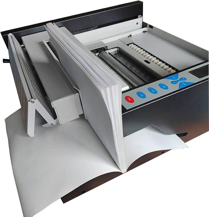 TECHTONGDA Glue Book Binding Machine 110V Automatic Hot Glue Book Binder, Wireless Book Binding Machine with Fault Detection, Adjustable Temperature