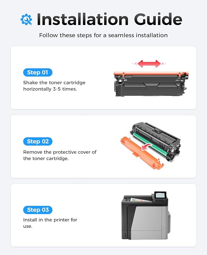 507X 507A Toner Cartridge Set 4-Pack High Yield Replacement for HP 507X 507A CE400X CE401A CE402A CE403A Compatible with HP Color LaserJet Enterprise 500 Color M551 M551dn M570dn M570dw M575fw Printer