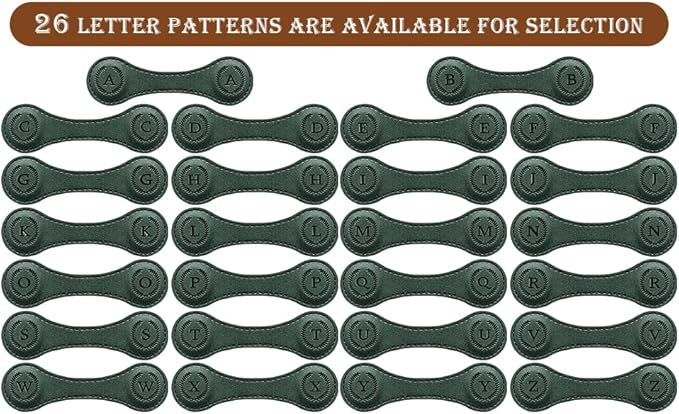 Handmade Personalized Leather Magnetic Bookmark - Custom Initial Letter Design with 26 Alphabet Choices - Durable Bookmark for Readers, Book Lovers, Women & Kids