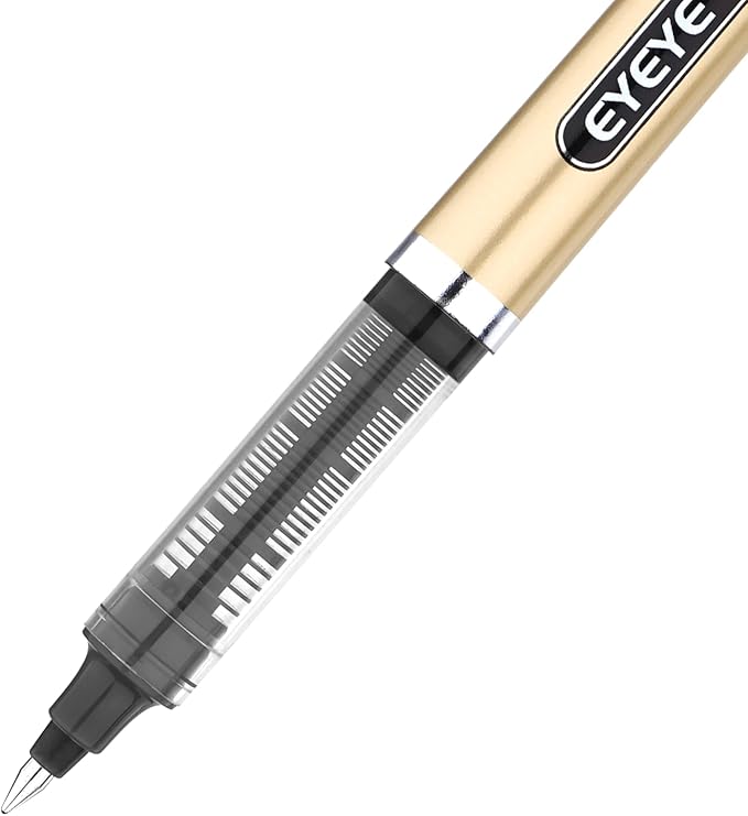 EYEYE 0.5mm Extra Fine Point Rollerball Pens 6 Black 6 Blue, Quick Dry Liquid Ink, Smooth Writing Fine Tip Pens for Journaling, Note Taking, Office & School Supplies