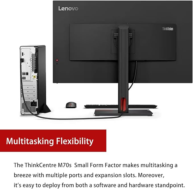 Lenovo ThinkCentre M70s Small Form Factor Business Desktop, Intel 20-Core i7-14700, 32GB DDR5, 1TB SSD, HDMI, DP, Wi-Fi 6, Wired KB & Mouse, Win 11 Pro, Bundle with ADATA UC310 64GB USB Flash Drive