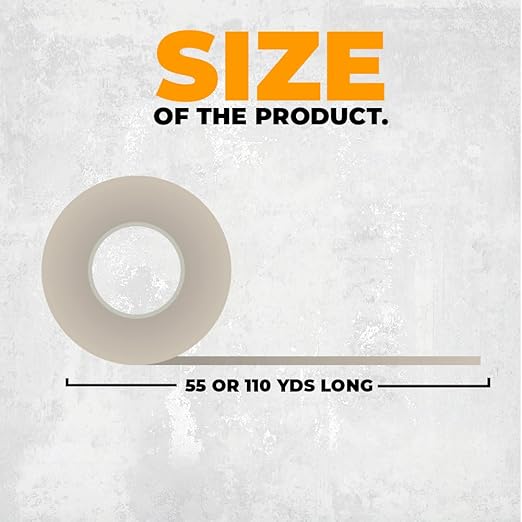 WOD CST20WBA Clear Packing Tape - 2" in. x 60 Yards Per Roll (6 Rolls) - Strong Heavy-Duty Industrial Shipping Box Packaging Tape for Moving, Office, & Storage