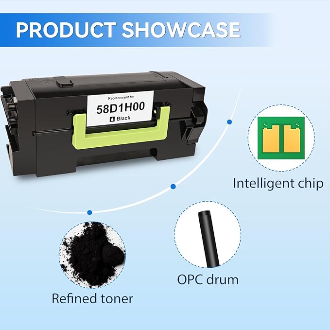 myCartridge Remanufactured Toner Cartridge Replacement for Lexmark 58D1H00 Works for MS821 MS822 MS823 MS824 MS825 MS826 MX721 MX722 MX725 MX822 MX824 MX826 MS725 Printer (1 Black)