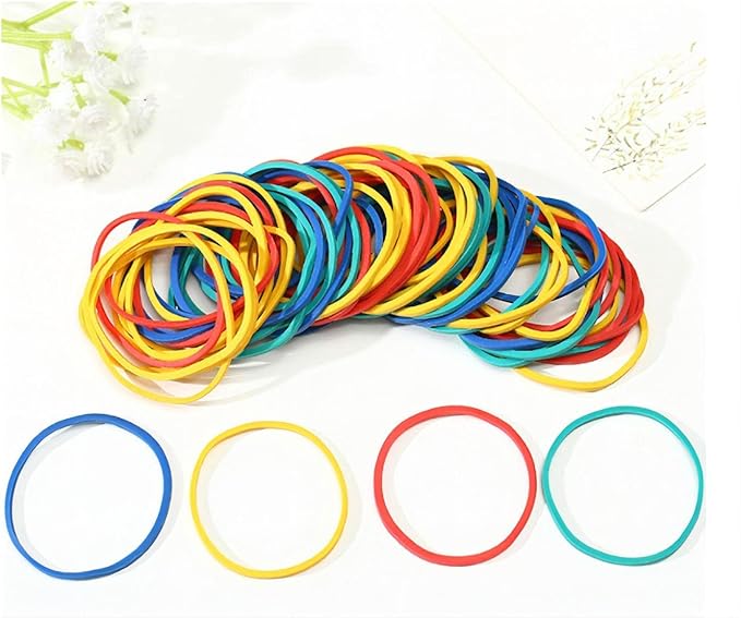 400pcs 2.5cm Wide Money Rubber Bands, Bulk Elastic Stationery Holder, Strong Elastic Band Loop Office Supplies