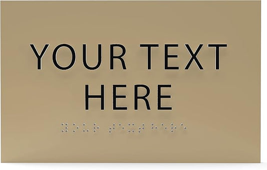6" X4" Personalized Custom Sign- Tactile Graphics Grade 2 Braille Text | ADA Compliant Wall Mount Plastic Signs For Schools, Offices, Businesses, Apartments & Restaurants