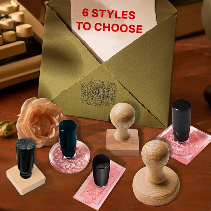 Personalized Logo/Address/Name Stamps -Custom Wooden Rubber Stamp, Multiple Sizes Stamps for Business (Rectangular Stamp)