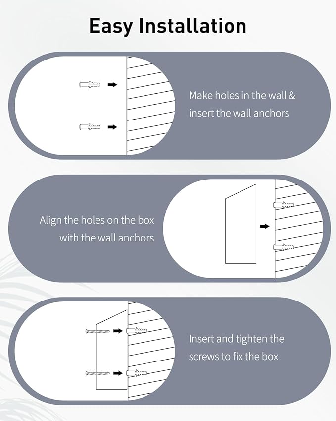 Uniclife Key Drop Box for Outside, Blue Metal Donation Box Collection Boxes with Key Lock, Safe Suggestion Boxes, Wall Mounted Mailbox with Top Slot, Steel Cash Drop Chest for Office Business