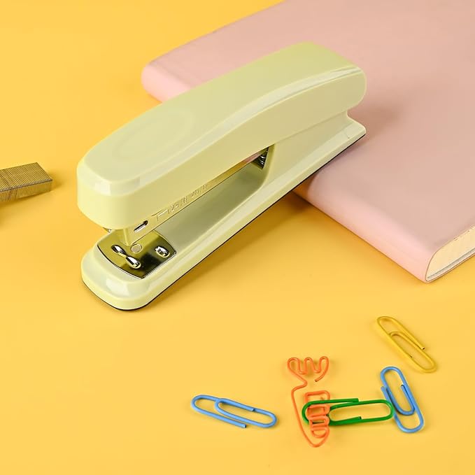 Temiary Staplers for Desk with 2000 Staples Standard, Jam Free, Reduced Effort, Stapler for School Office Home Supplies (Green)