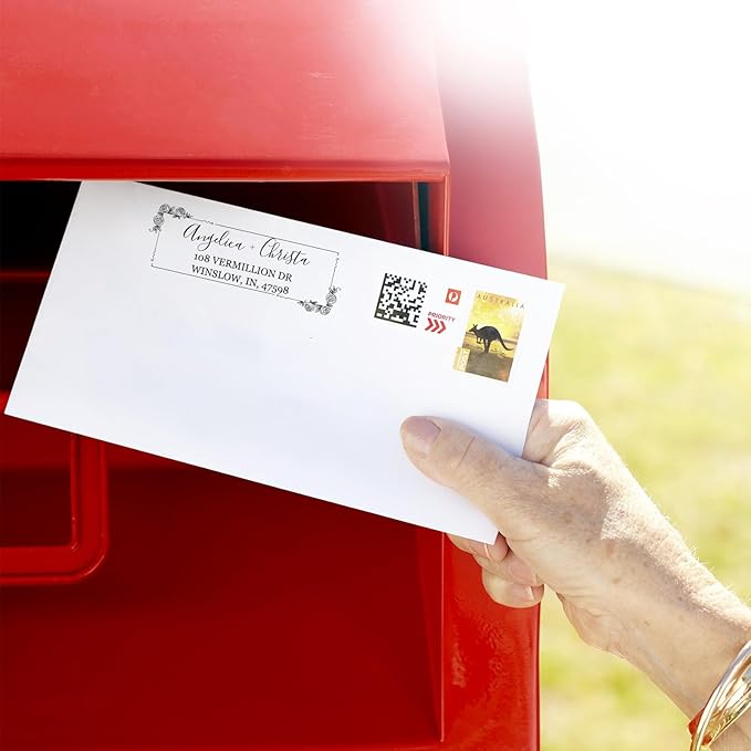 Custom Stamp Self Inking Personalized Return Address Stamp With Text & Business Logo