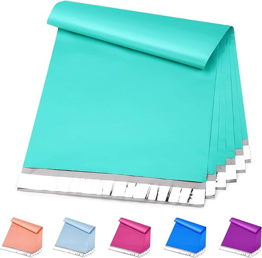 Metronic Poly Mailers 12x15.5 200 Pack Large Shipping Bags，Strong Adhesive Mailing Bags, Waterproof and Tear-Proof Multipurpose Envelopes for Clothing, Small Business,Postal Bags Teal