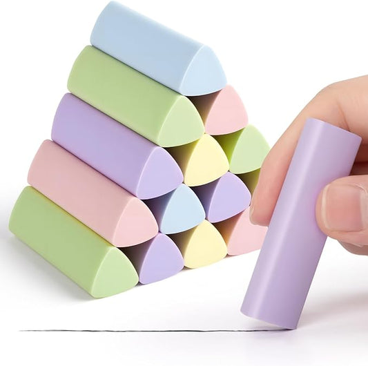 15 Pack Pencil Erasers, Colored Eraser for Kids Cute Orradores Escolares Eraser for School Office Art Erasers for Drawing