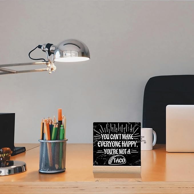 Funny Office Desk Decor Signs For Women Home Kitchen You Are Not A Taco Sign Cute Office Decorations For Work Women Fun Leadership Gifts Funny Desk Accessories For Work Therapist Office Decor