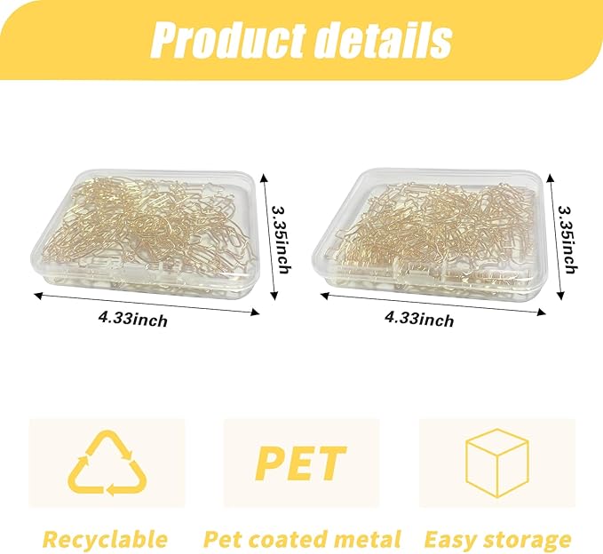 80 Pcs Gold Animal Pig Creative Metal Paper Clips - Fun Pig School Supplies for Pig Lovers(Gold Pig)