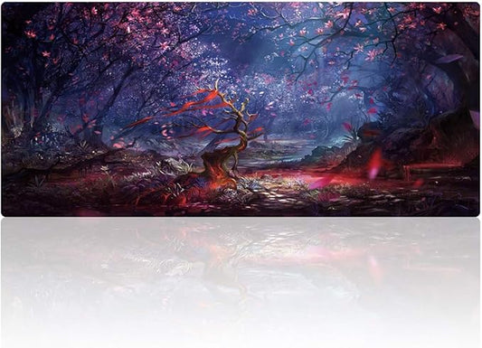 XXL Professional Large Mouse Pad & Computer Game Mouse Mat (35.4x15.7x0.1IN, 90x40 Forest)