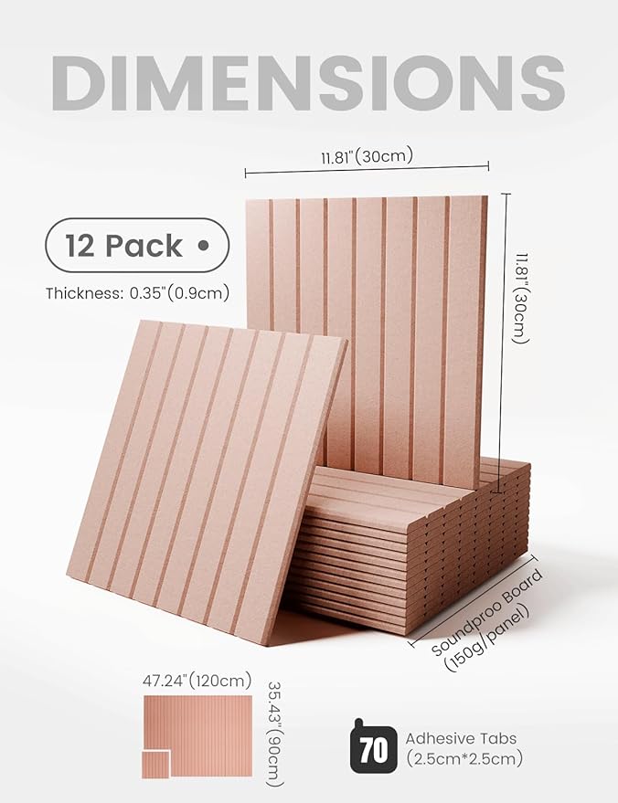 Large Felt Bulletin Board 48" x 36" Cork Board Alternative-12 Pack with 70 Safe Removable Adhesive Tabs, Cork Boards for Walls Cork Board for Home Office Classroom Pin Board (Pink)