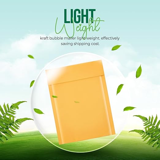 Fuxury Bubble Mailer 6x10" 100 Pack Kraft Padded Envelopes Usable Size 6x9" Kraft Bubble Envelopes for CDs, Video Games, Book Thick Padded Mailers #0 Small Yellow