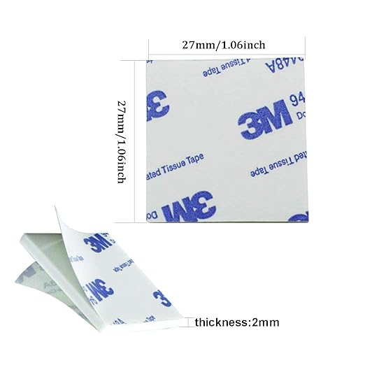 200Pcs 3m Square Double Sided Foam Tape,27x27mm Strong Adhesive Heavy Duty Mounting Stickers for Photo Albums, Hooks, Mirrors, Bookcases.