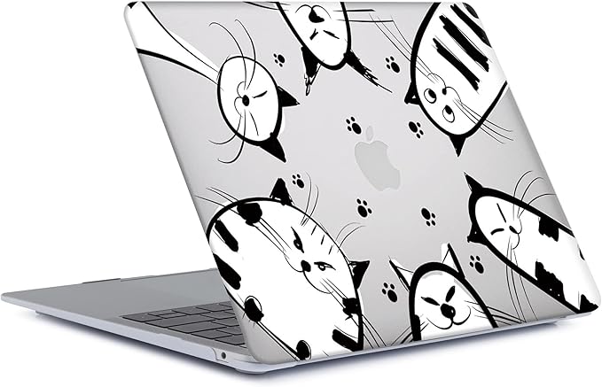 Case Compatible with MacBook Pro 13 Inch 2015 2014 2013 2012 Model A1502 & A1425, Plastic Hard Shell Protective Case with Keyboard Cover for Mac Pro Retina 13 Old Version - Cat