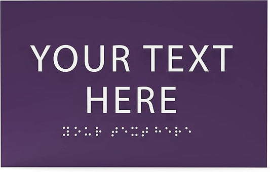 6" X4" Personalized Custom Sign- Tactile Graphics Grade 2 Braille Text | ADA Compliant Wall Mount Plastic Signs For Schools, Offices, Businesses, Apartments & Restaurants
